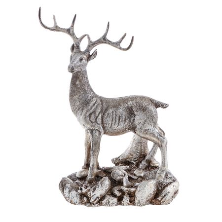 Фигура декоративная ТПК Полиформ Косуля на камне 34 см