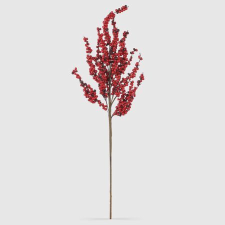 Ветвь с ягодами French garden красная 68 см