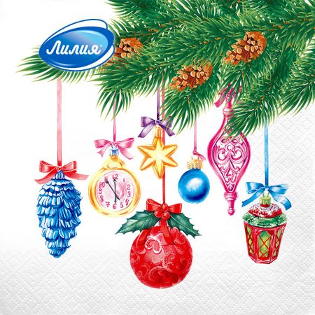 Салфетки Лилия пять минут 33х33 см 2сл 20л