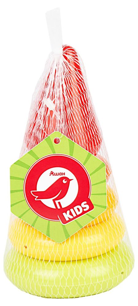 Пирамидка АШАН Красная птица с 4 кольцами