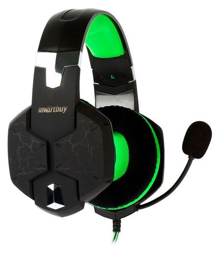Игровая гарнитура SmartBuy Rush Taipan черно-зеленые