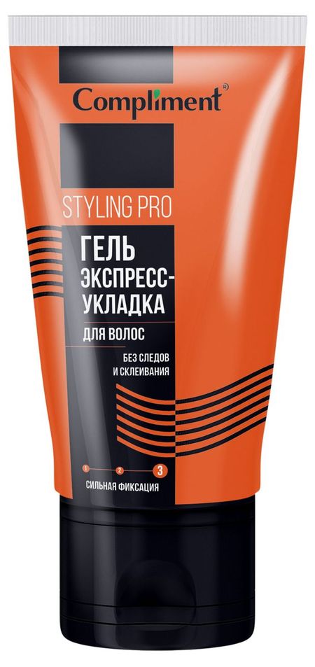 Гель для волос Compliment STYLING Pro Экспресс-Укладка сильная фиксация, 165 мл