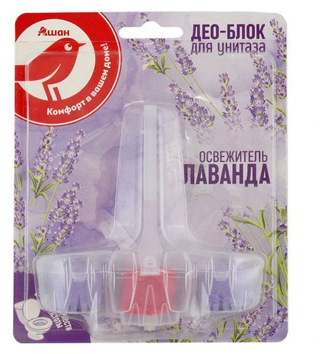 Подвесной блок для унитаза АШАН Красная Птица лаванда, 40 г