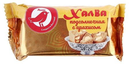Халва АШАН Красная птица подсолнечная с арахисом, 250 г