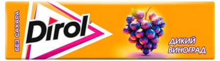 Резинка жевательная Dirol дикий виноград без сахара, 13,6 г
