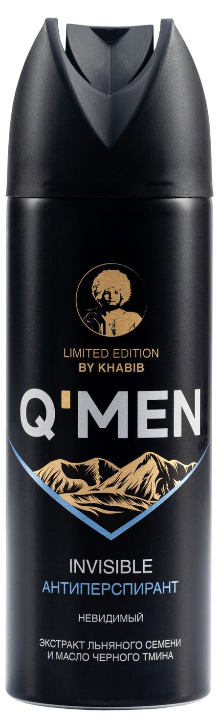 Антиперспирант QMEN Невидимый с экстрактом льняного семени и маслом черного тмина, 200 мл