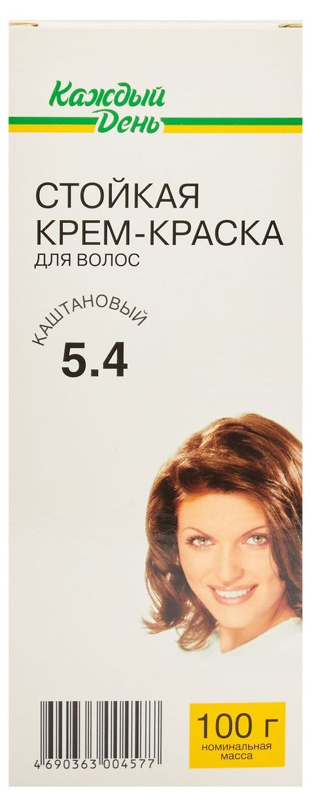 Крем-краска для волос Каждый день Каштан тон 5.4, 100 г