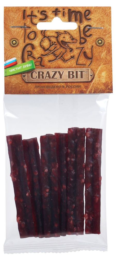 Лакомство для собак мелких пород Crazy Dog мясные палочки с уткой, 50 г