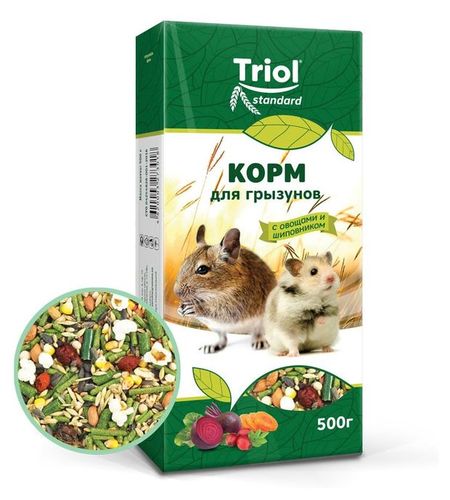 Корм для грызунов Triol с овощами и шиповником, 500 г