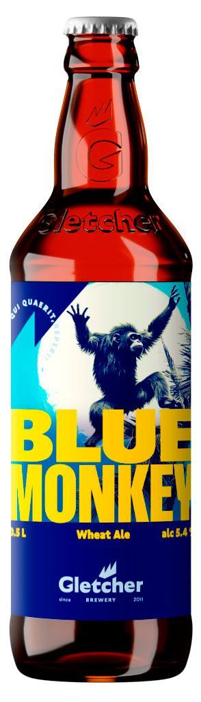 Пиво Gletcher Blue Monkey светлое нефильтрованное, 500 мл сена ким до свидания люси
