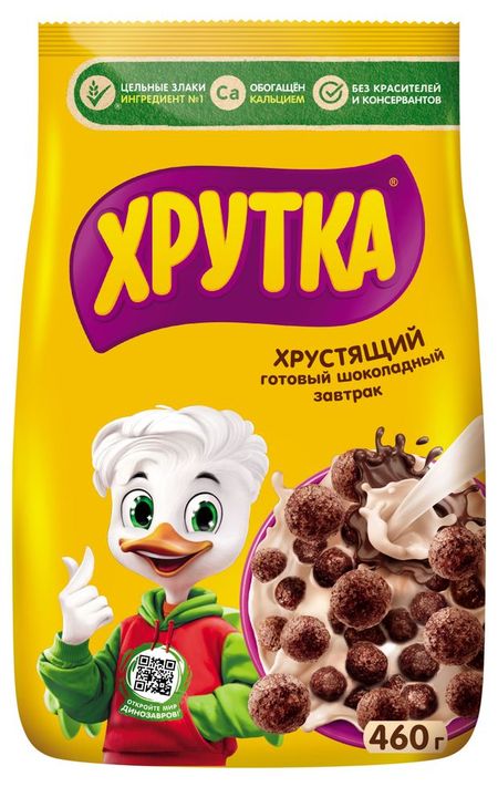 Готовый завтрак ХРУТКА шоколадный обогащенный кальцием, 460 г