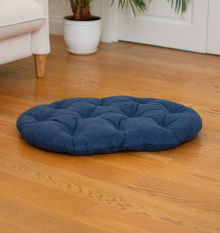 Лежаки PETSHOP Перина овальная, мягкая стёганая, синяя (52х40х7,5 см)