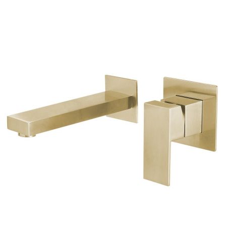 Смеситель для раковины встраиваемый Abber Daheim золото однорычажный (AF8212G)