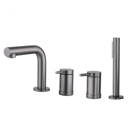 Смеситель на борт ванны Abber Emotion никель однорычажный с лейкой (AF8813NG)