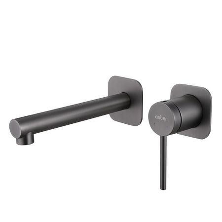 Смеситель для раковины встраиваемый Abber Emotion никель однорычажный (AF8812NG)