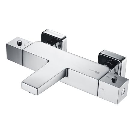 Смеситель для ванны WasserKraft Alme 1500 хром термостатический с коротким изливом без лейки (1511T)