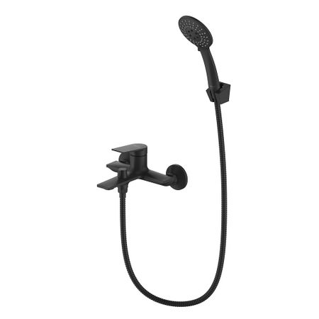 Смеситель для ванны Milardo Azure черный однорычажный с коротким изливом с лейкой (AZUBL00M02) платформа windows azure