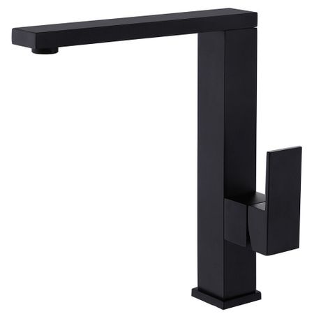 Смеситель для кухни Abber Daheim черный с высоким изливом однорычажный (AF8214B)