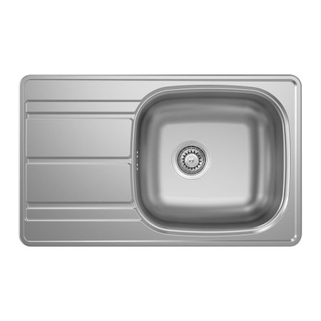 Мойка для кухни Ukinox Nord 78,8х48х17,5 см врезная с крылом сталь (Nr 788х480 (0,6) G) мойка накладная ukinox стандарт eco4 левая 800х600х145мм