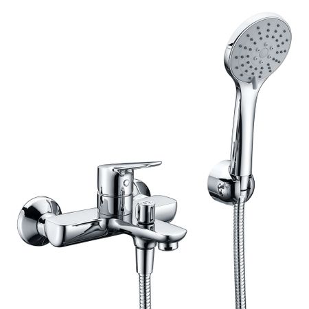 Смеситель для ванны WasserKraft Lippe хром однорычажный с коротким изливом с лейкой (4501)