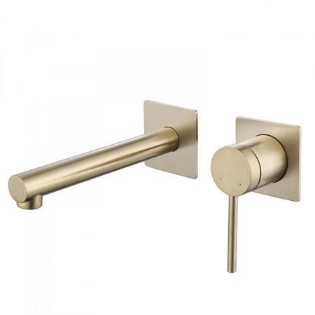 Смеситель для раковины встраиваемый Abber Emotion золото однорычажный (AF8812G)