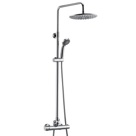 Душевая система WasserKraft с верхним душем с лейкой с термостатом хром (A13302)