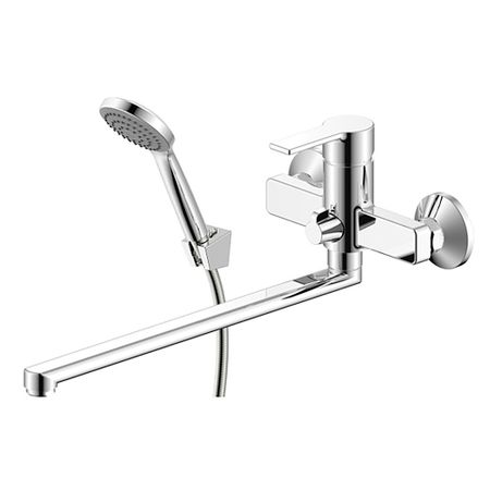 Смеситель для ванны ARGOtech Titan хром однорычажный с длинным изливом с лейкой (35-L35/K TITAN) хадзимэ исаяма атака титанов книга 6 том 11 12 attack on titan атака на титанов shingeki no kyojin манга