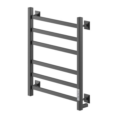 Полотенцесушитель электрический MyFrea MyVatican 600х400 мм 93 Вт с терморегулятором черный