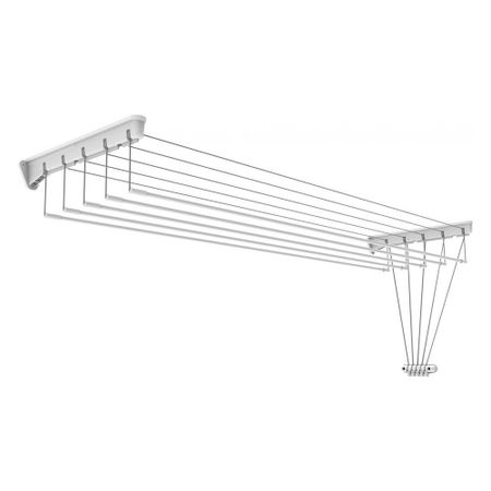 Сушилка для белья настенно-потолочная Ника 8 м 1800х430х125 мм белая