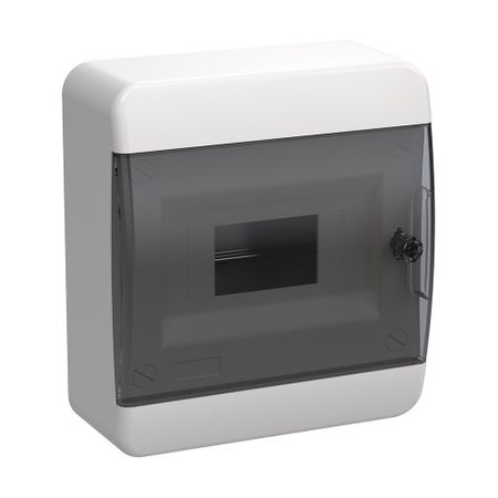Щит распределительный навесной IEK Tekfor ЩРН-П-8 пластиковый IP41 240х218х102 мм 8 модулей прозрачная дверь