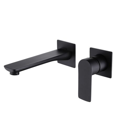 Смеситель для раковины встраиваемый Abber Weiss Insel черный однорычажный (AF8082B)