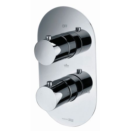 Смеситель термостатический для душа без излива WasserKraft Berkel 4800 с переключателем без лейки (4844)