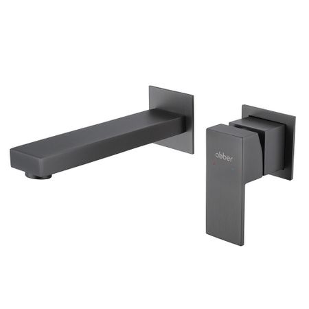 Смеситель для раковины встраиваемый Abber Daheim никель однорычажный (AF8212NG)