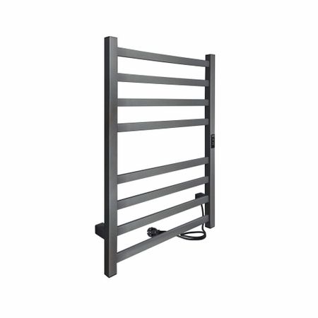 Полотенцесушитель электрический Indigo Oktava Slim 3 800х530 мм 90 Вт с терморегулятором графит металлик