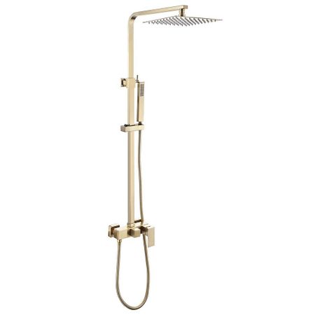 Душевая система Abber Daheim с верхним душем с лейкой золото (AF8220G)