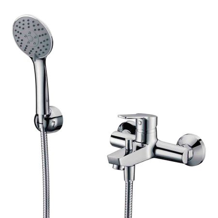 Смеситель для ванны WasserKraft Rhin хром однорычажный с коротким изливом с лейкой (4401)