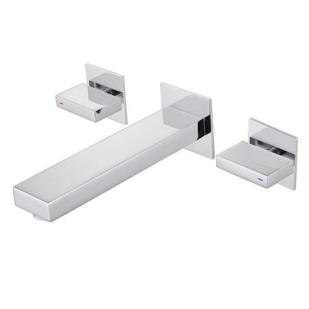 Смеситель для раковины встраиваемый Abber Daheim хром двухвентильный (AF82122)