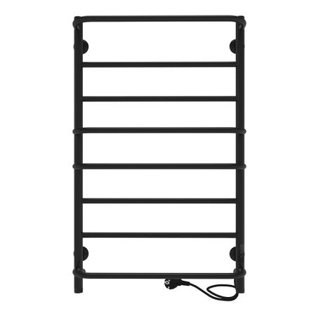 Полотенцесушитель электрический Indigo Europe Lux 800х532 мм 85 Вт с терморегулятором черный муар
