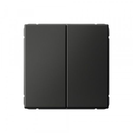 Выключатель Systeme Electric ArtGallery двухклавишный встраиваемый базальт с самовозвратом (SE GAL001417)