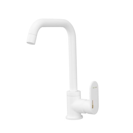 Смеситель для кухни WasserKraft Mindel белый с высоким изливом однорычажный (8507)