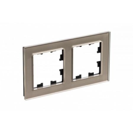 Рамка Systeme Electric AtlasDesign Nature двухместная шампань (ATN320502)