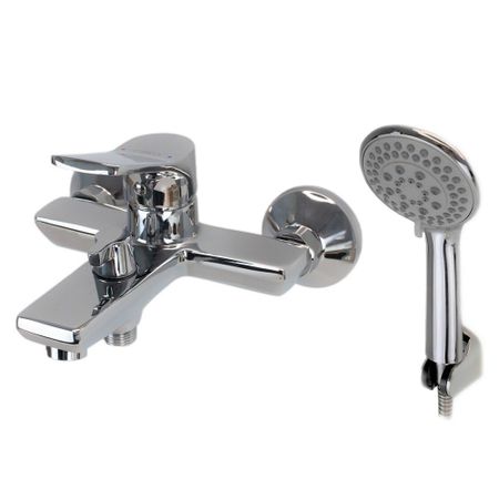 Смеситель для ванны Esko Eiger хром однорычажный с коротким изливом с лейкой (EG 54) rs26 пластиковый поворотный ленточный переключатель