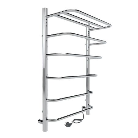 Полотенцесушитель электрический Indigo Hit с полкой 700х432 мм 90 Вт хром