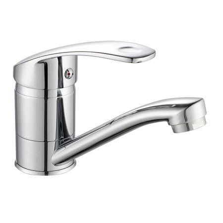 Смеситель для кухни и раковины Corsa Deco Wave L хром однорычажный с поворотным изливом (1010675)