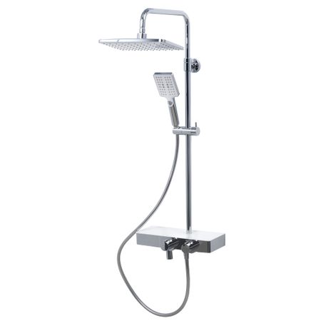 Душевая система WasserKraft с верхним душем с лейкой с термостатом хром (A11301)