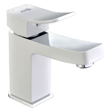 Смеситель для раковины WasserKraft Aller белый однорычажный (1063W)