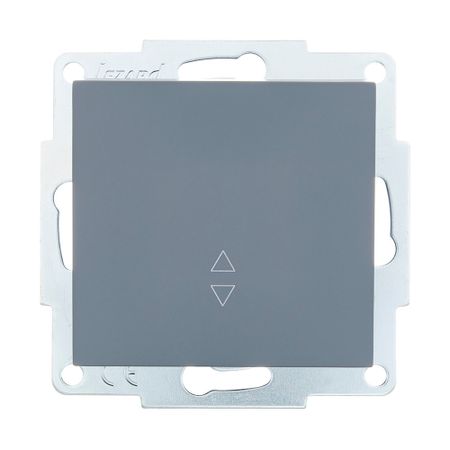 Выключатель Lezard Vesna одноклавишный встраиваемый графит проходной (742-3488-105)