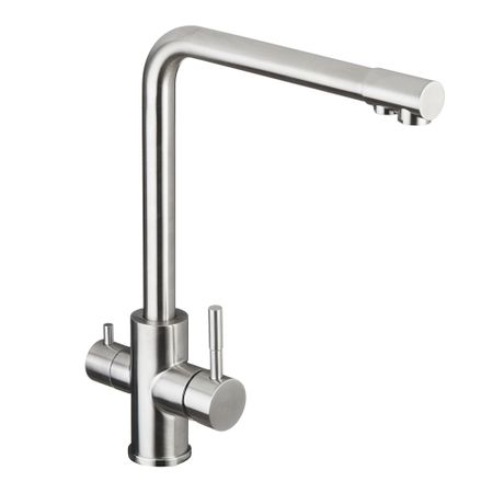 Смеситель для кухни Esko Kitchen сатин с высоким изливом с подключением к фильтру однорычажный (K24)