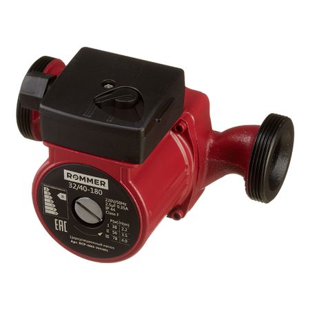 Циркуляционный насос для систем отопления Rommer 32/40 DN32 подъем 4 м 180 мм с гайками (RCP-0002-3241801)