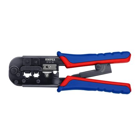 Пресс-клещи Knipex для обжима RJ разъемов 8P8C/6P4C/6P4C/6P2C (KN-975110) 5 шт резиновые чехлы для разъемов tyco dj7021 1 5